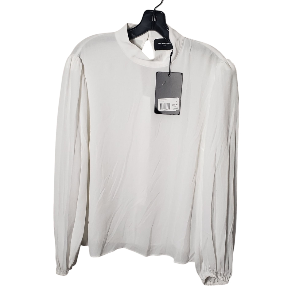 THE KOOPLES White Long Sleeve Blouse NEW | EU4 Large